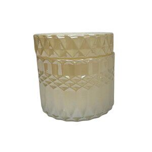 Leoben Co Vanilla Noir Vegan Soy Wax Blend Candle in Decorative White Jar, 6 Oz